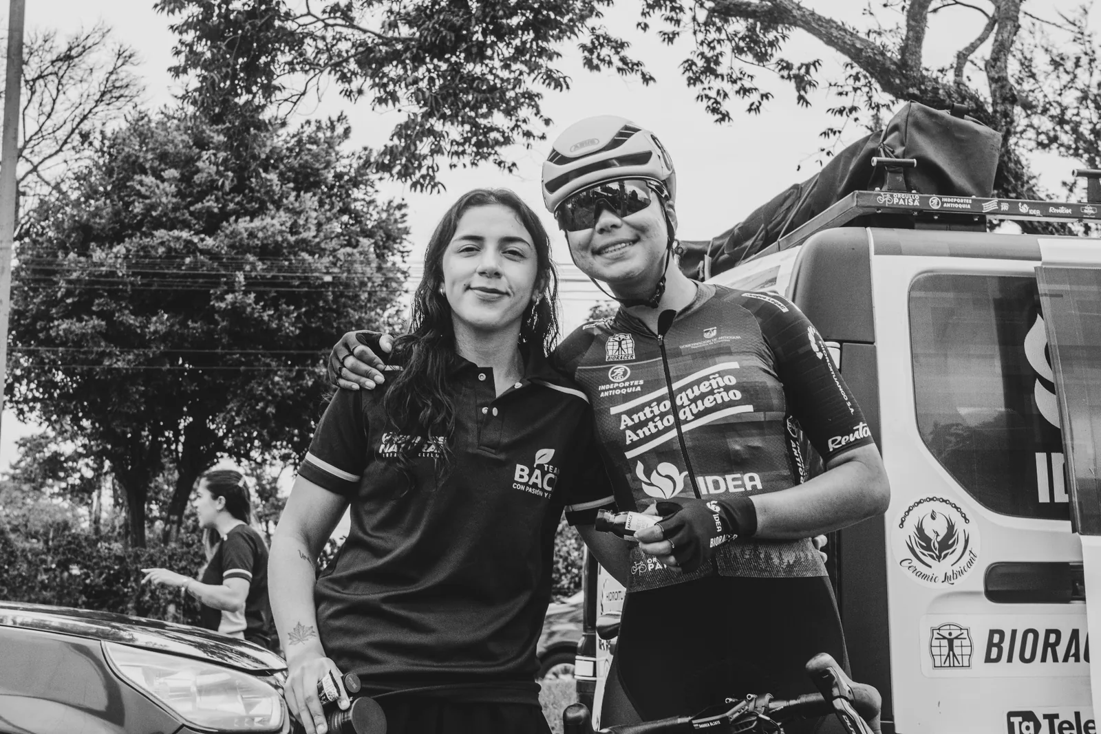 Atleta del equipo Antioqueño tras la etapa